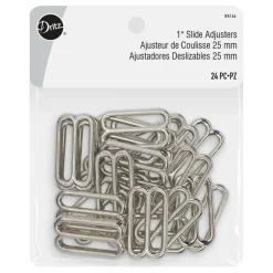 DritzĀ® Silver 1" Slide Adjusters, 24ct.