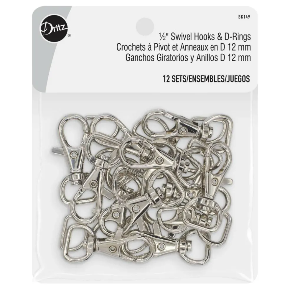 Dritz® Swivel Hooks & D-Rings, 12 Sets