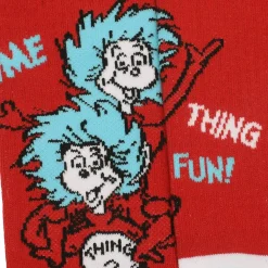 Dr Seuss Lorax, Oh The Places and Cat Mens Athletic Crew Socks 3 Pack