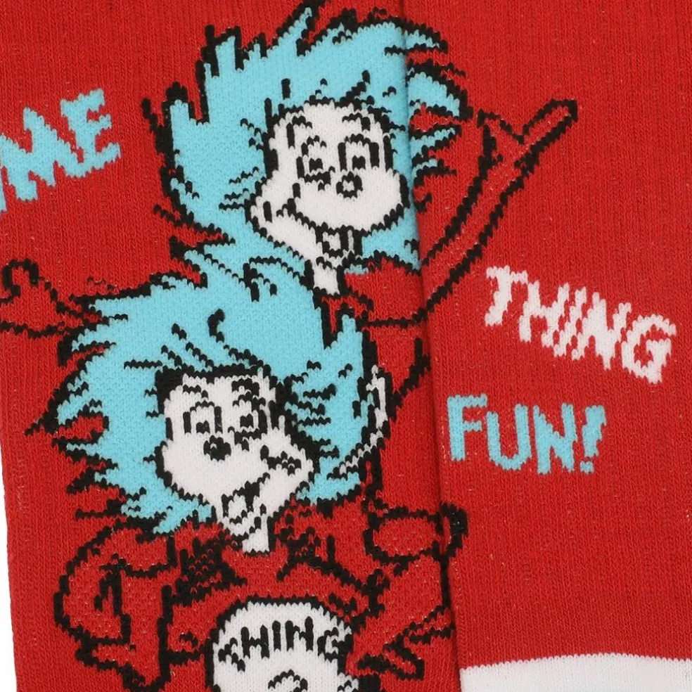Dr Seuss Lorax, Oh The Places and Cat Mens Athletic Crew Socks 3 Pack