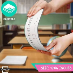 Dry Erase Number Line Sheets 4”x12” – Reusable Flexible Whiteboard Math Manipulatives for Fractions & Number Practice (10-Pack Classroom Set)