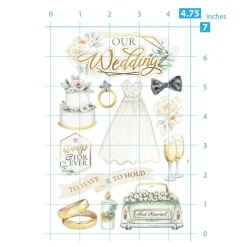 3D Scrapbook Sticker - Our Wedding