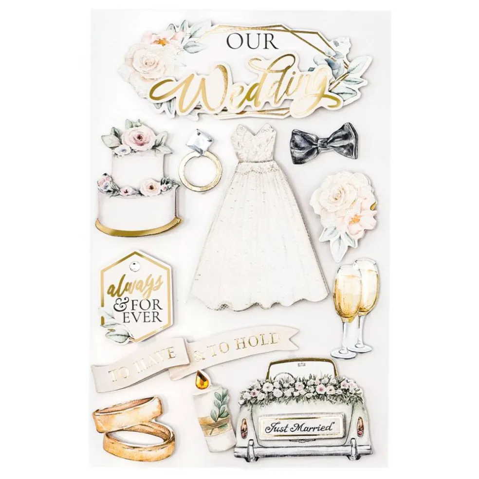 3D Scrapbook Sticker - Our Wedding