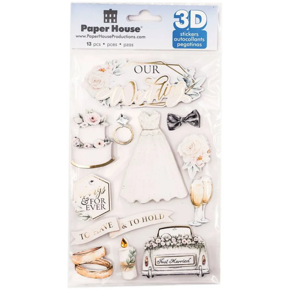3D Scrapbook Sticker - Our Wedding