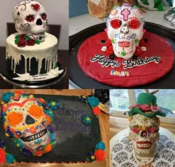 3D Skull Cake Mold Silicone Pan for Halloween Cake, Chocolate, Ice Cream & Gelatin
