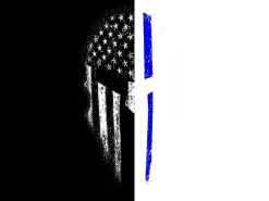 #212 DTF Print- Back The Blue - Half Tone (FOR BLACK SHIRTS ONLY)