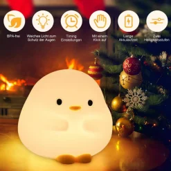 Dudu Duck Silicone Night Light - Super Cute Squishy Lamp
