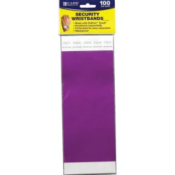 DuPont™ Tyvek® Security Wristbands, Purple, Pack of 100