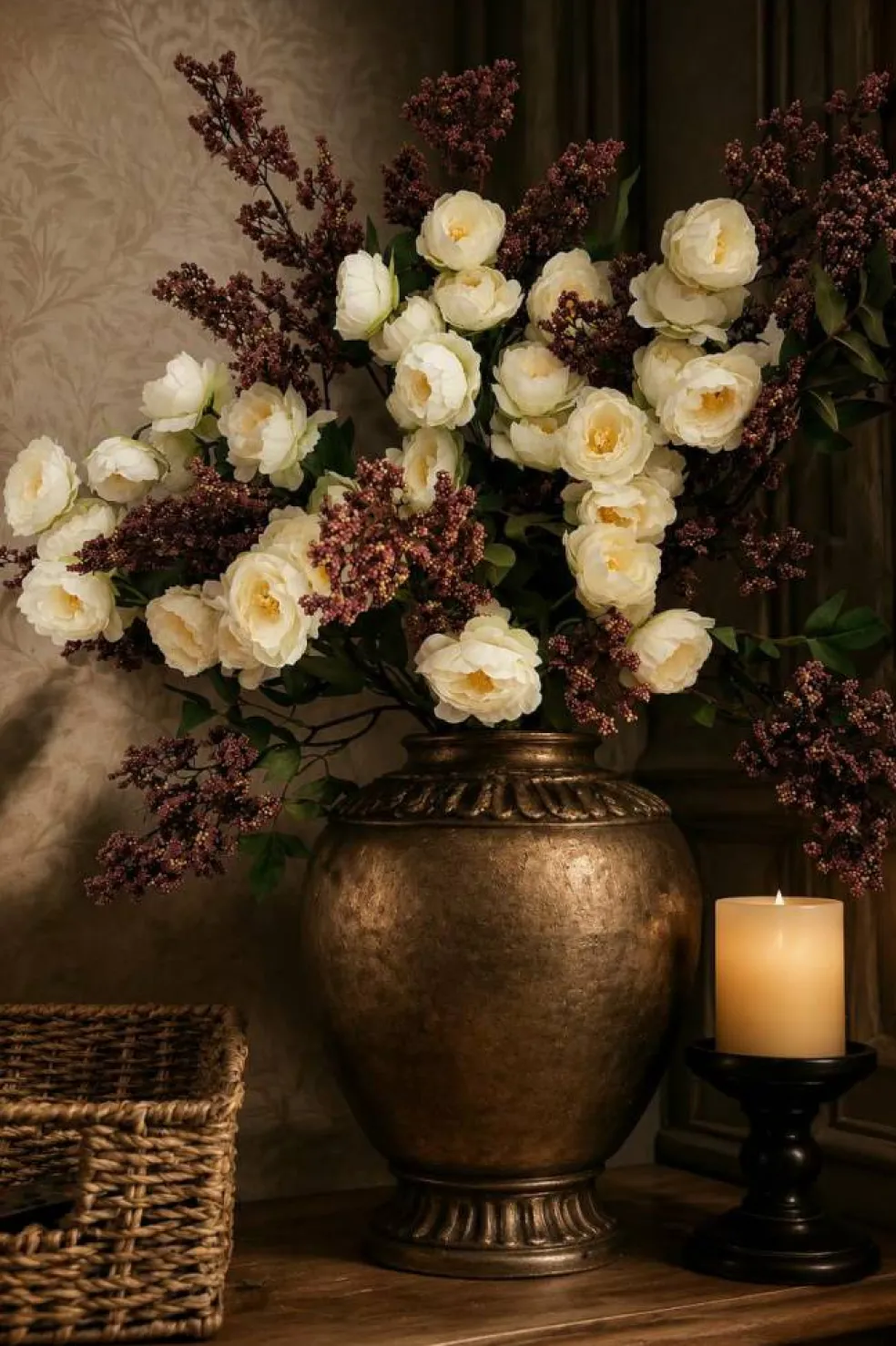 Dusty Plum Artificial Nandina Berry Stem, 2-Piece Set