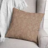 Dusty Rose Leaf Pattern Throw Pillow