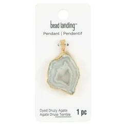 Dyed Natural Druzy Agate Pendant by Bead Landing™