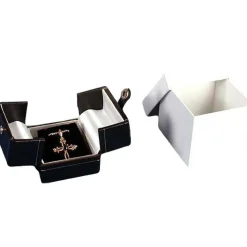 12 Earring Boxes Black & White Snap Lid Gift Display