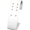 2 Earring Display White Leather Hoop Stud Showcase