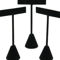 3 Earring T Stand Black Velvet Showcase Display 4.75"