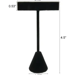 3 Earring T Stand Black Velvet Showcase Display 4.75