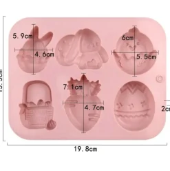 Easter Shapes Mini Cakes & Chocolate Mold 6 Cavity