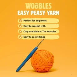 Easy Peasy Yarn for Beginners – Medium #4 Worsted Crochet & Knitting Yarn, Cotton-Nylon Blend