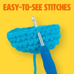 Easy Peasy Yarn for Beginners – Medium #4 Worsted Crochet & Knitting Yarn, Cotton-Nylon Blend