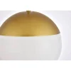 Eclipse 1 Light Brass plug in pendant With Frosted White Glass