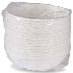 Eco-Products 32 oz. Vanguard Renewable and Compostable Sugarcane Bowls - White (400/Carton)