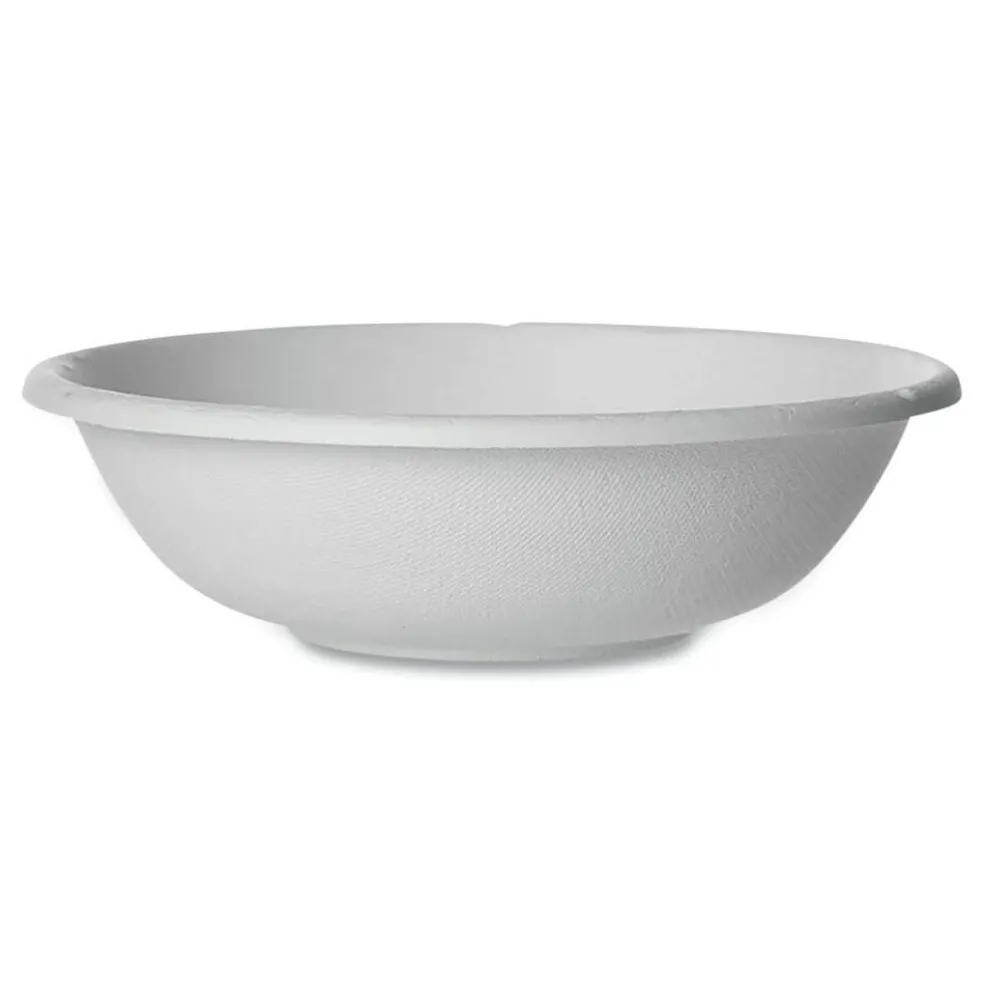 Eco-Products 16 oz. Vanguard Renewable and Compostable Sugarcane Bowls - White (800/Carton)