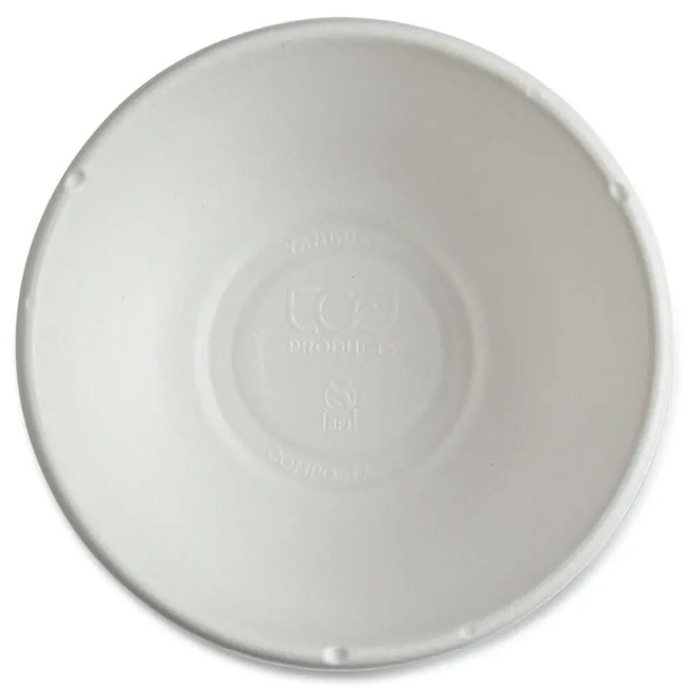 Eco-Products 16 oz. Vanguard Renewable and Compostable Sugarcane Bowls - White (800/Carton)