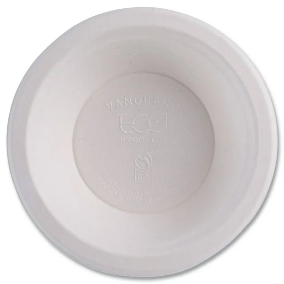 Eco-Products 12 oz. Vanguard Renewable and Compostable Sugarcane Bowls - White (1000/Carton)