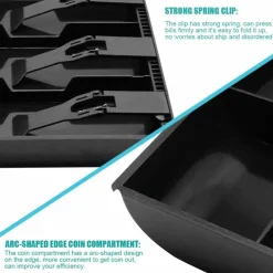 Edge Collections - Black - Black Cash Register Drawer Insert Tray with Bill and Coin Compartments - 1 Piece