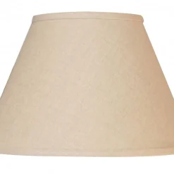 Edge Collections - 12" - Brown - Mid-Century Modern Slanted Linen Lampshade - 1 Piece