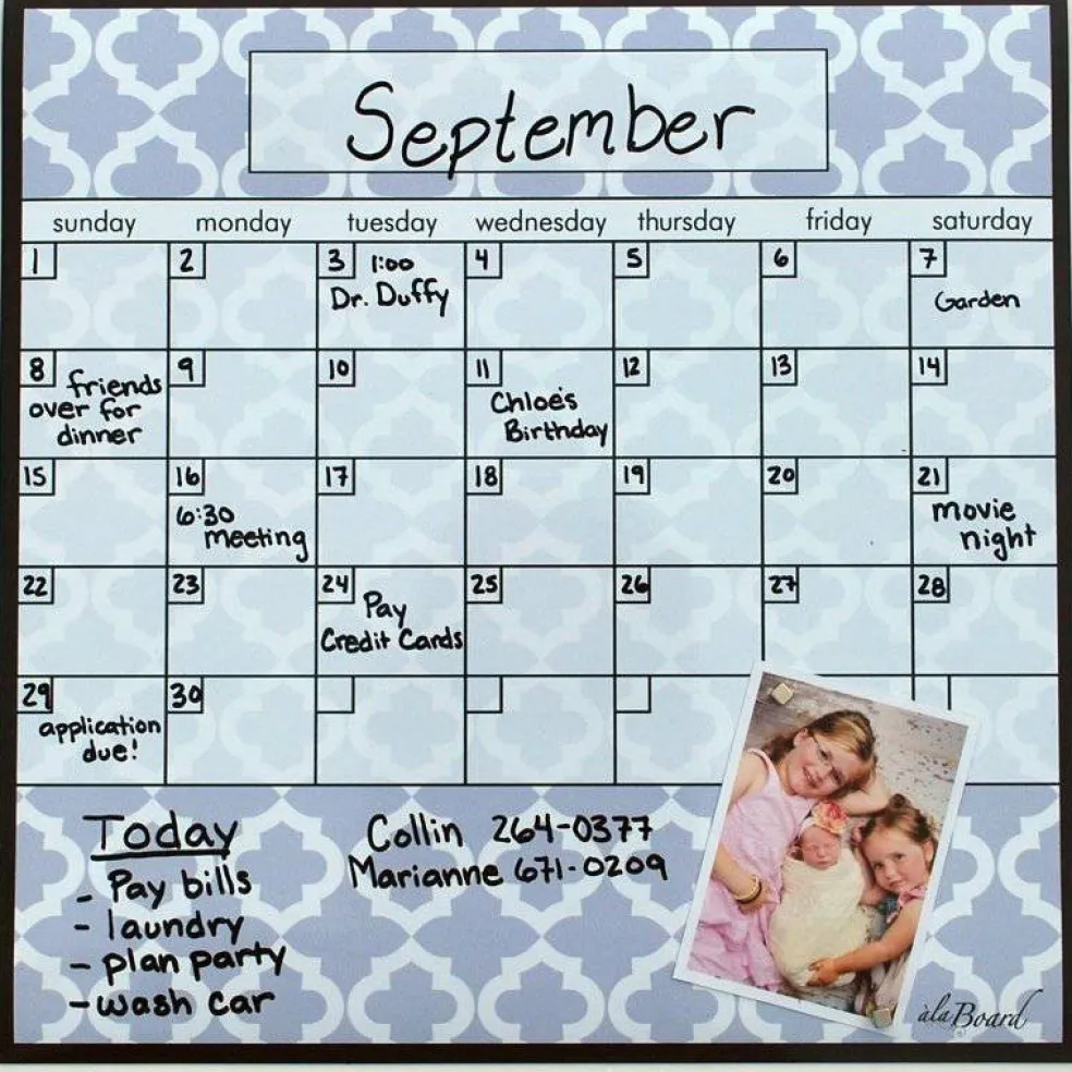 Edge Collections – Dry Erase Fridge Calendar for Home & Office Organization – 1 Piece
