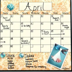 Edge Collections – Dry Erase Fridge Calendar for Home & Office Organization – 1 Piece