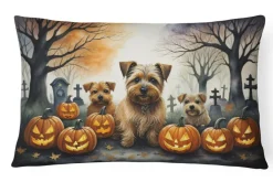 Edge Collections – Multicolor – Spooky Halloween Decorative Patio & Couch Fabric Pillow – 1 Piece