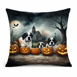Edge Collections – Multicolor – Spooky Halloween Decorative Patio & Couch Fabric Pillow – 1 Piece