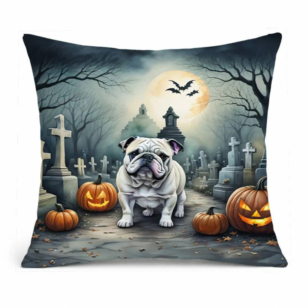 Edge Collections – Multicolor – Spooky Halloween Decorative Patio & Couch Fabric Pillow – 1 Piece