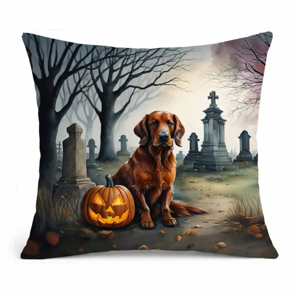 Edge Collections – Multicolor – Spooky Halloween Decorative Patio & Couch Fabric Pillow – 1 Piece