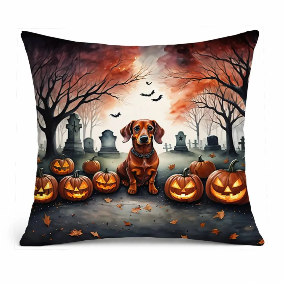 Edge Collections – Multicolor – Spooky Halloween Decorative Patio & Couch Fabric Pillow – 1 Piece