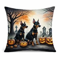 Edge Collections – Multicolor – Spooky Halloween Decorative Patio & Couch Fabric Pillow – 1 Piece