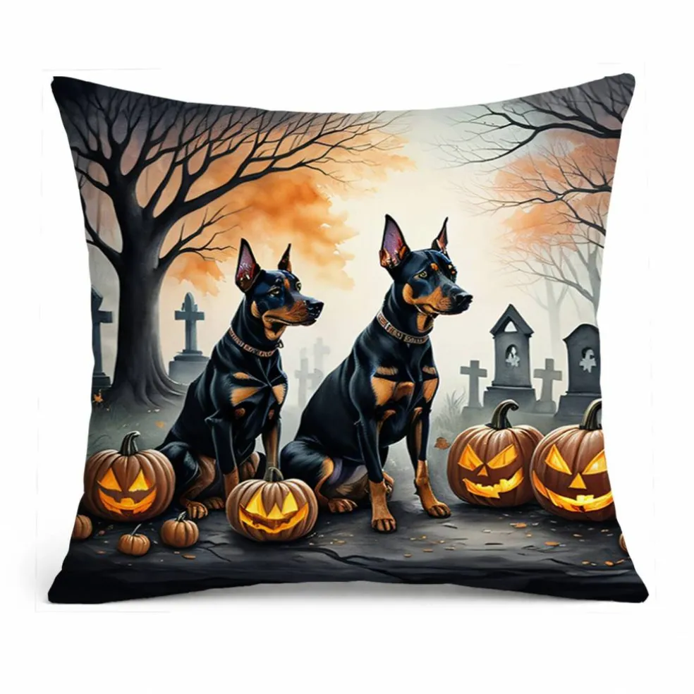 Edge Collections – Multicolor – Spooky Halloween Decorative Patio & Couch Fabric Pillow – 1 Piece