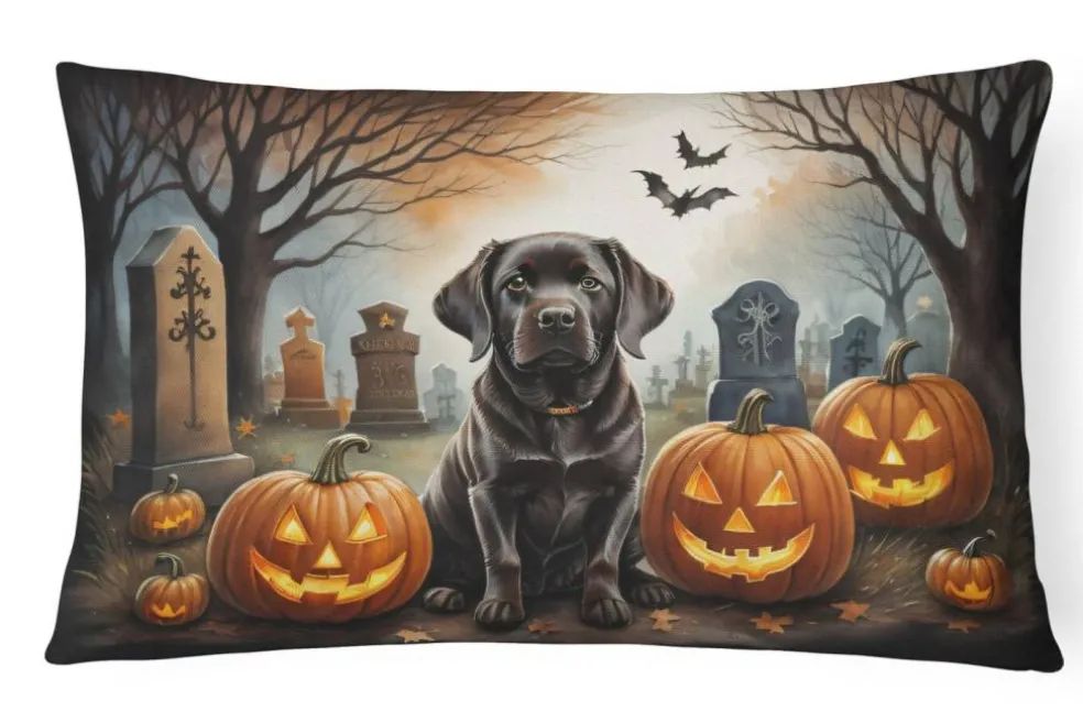 Edge Collections – Multicolor – Spooky Halloween Decorative Patio & Couch Fabric Pillow – 1 Piece