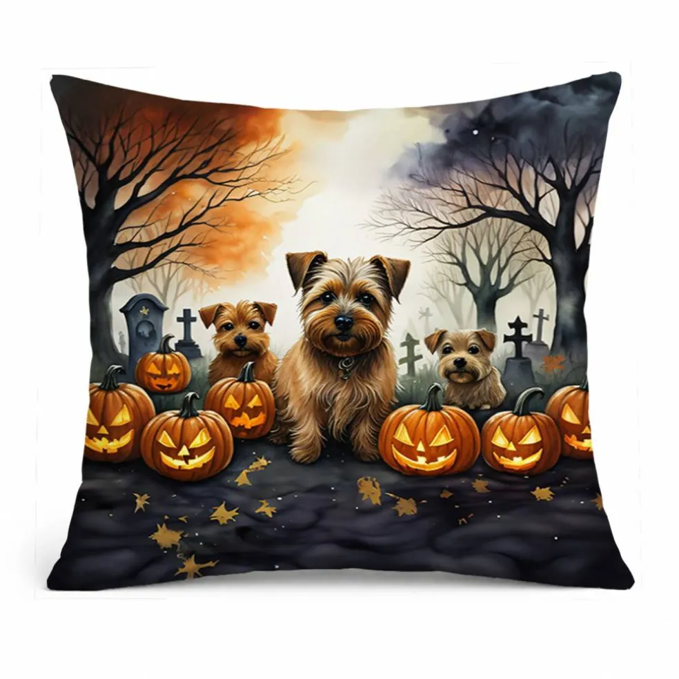 Edge Collections – Multicolor – Spooky Halloween Decorative Patio & Couch Fabric Pillow – 1 Piece