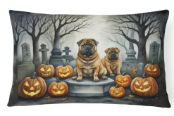 Edge Collections – Multicolor – Spooky Halloween Decorative Indoor Outdoor Fabric Pillow – 1 Piece