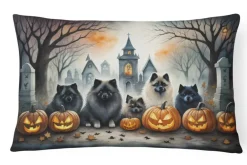 Edge Collections – Multicolor – Spooky Halloween Decorative Indoor Outdoor Fabric Pillow – 1 Piece