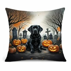 Edge Collections – Multicolor – Spooky Halloween Decorative Indoor Outdoor Fabric Pillow – 1 Piece