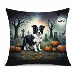 Edge Collections – Multicolor – Spooky Halloween Decorative Indoor Outdoor Fabric Pillow – 1 Piece