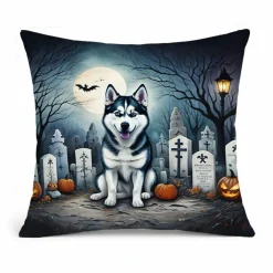 Edge Collections – Multicolor – Spooky Halloween Decorative Indoor Outdoor Fabric Pillow – 1 Piece