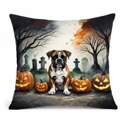 Edge Collections – Multicolor – Spooky Halloween Decorative Indoor Outdoor Fabric Pillow – 1 Piece