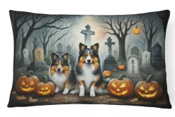 Edge Collections – Multicolor – Spooky Halloween Decorative Indoor Outdoor Fabric Pillow – 1 Piece