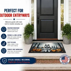 Edge Collections - Multicolor - Halloween Runner Doormat for Front Door Indoor Outdoor Entryway - 1 Piece