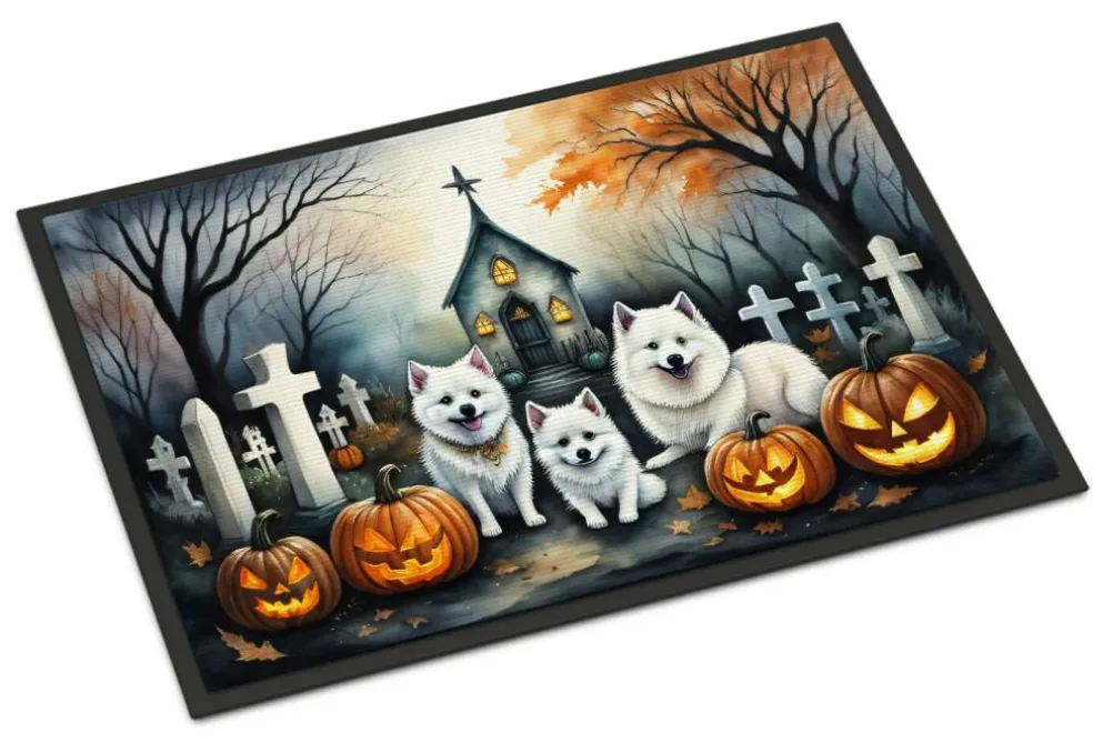 Edge Collections - Multicolor - Spooky Halloween Runner Mat for Front Door Indoor Outdoor Entryway - 1 Piece