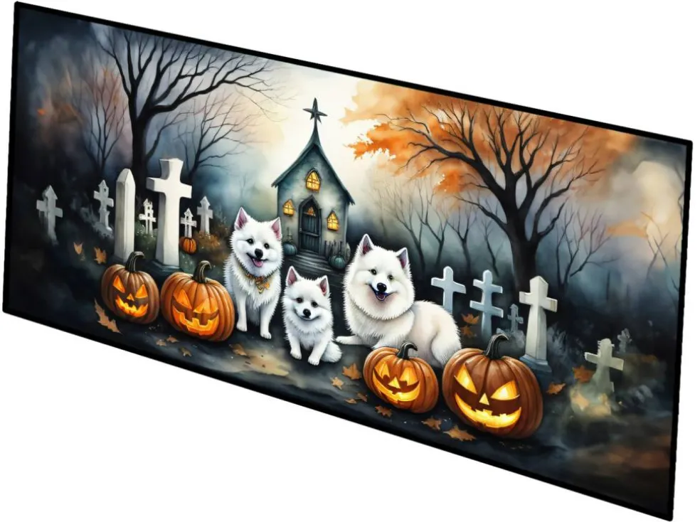 Edge Collections - Multicolor - Spooky Halloween Runner Mat for Front Door Indoor Outdoor Entryway - 1 Piece